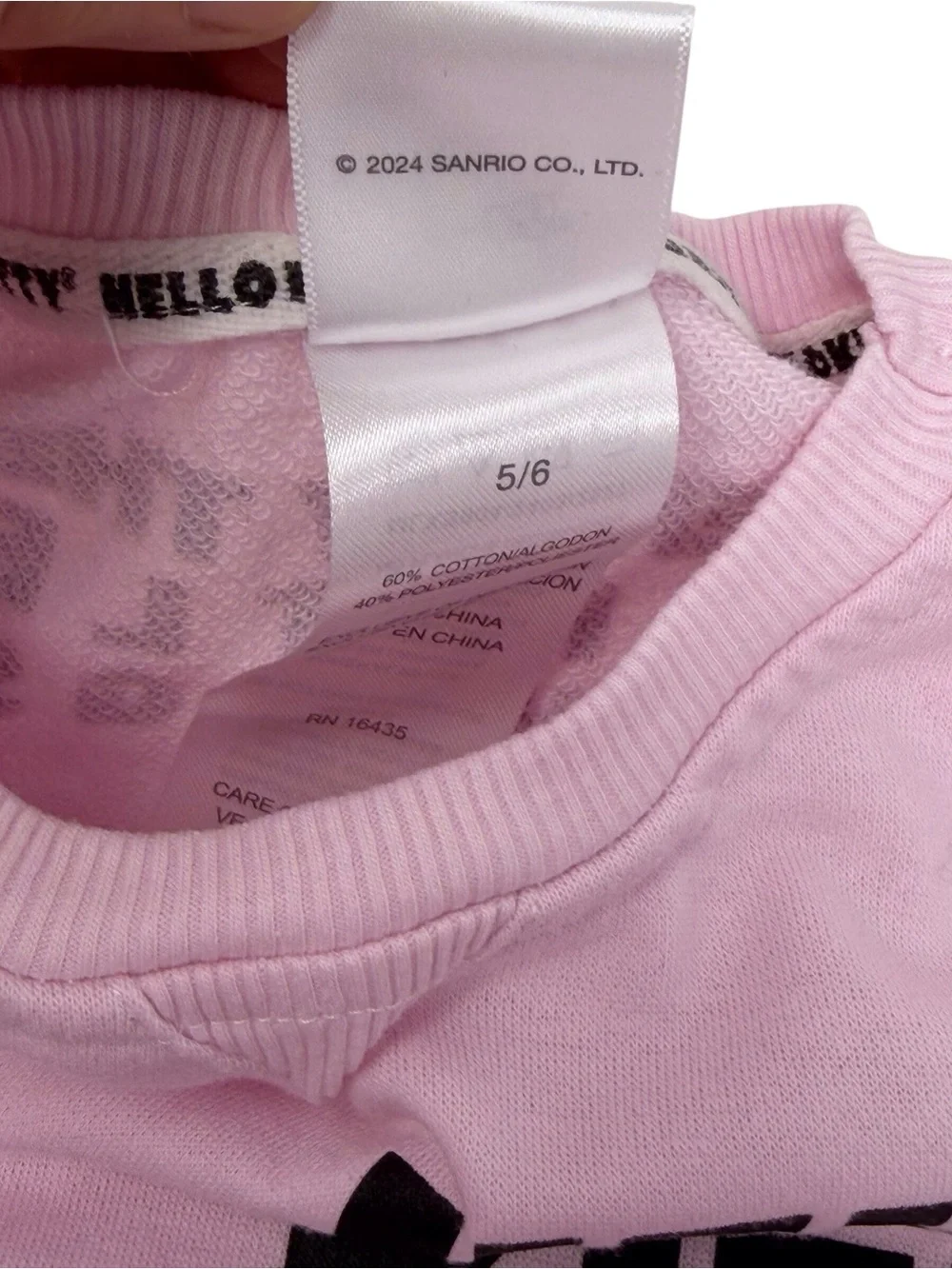 Enjoy the little things Hello Kitty Girls' Pink Graphic Sweatshirt size 5/6